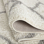 Moroccan Ivory Shaggy Rug
