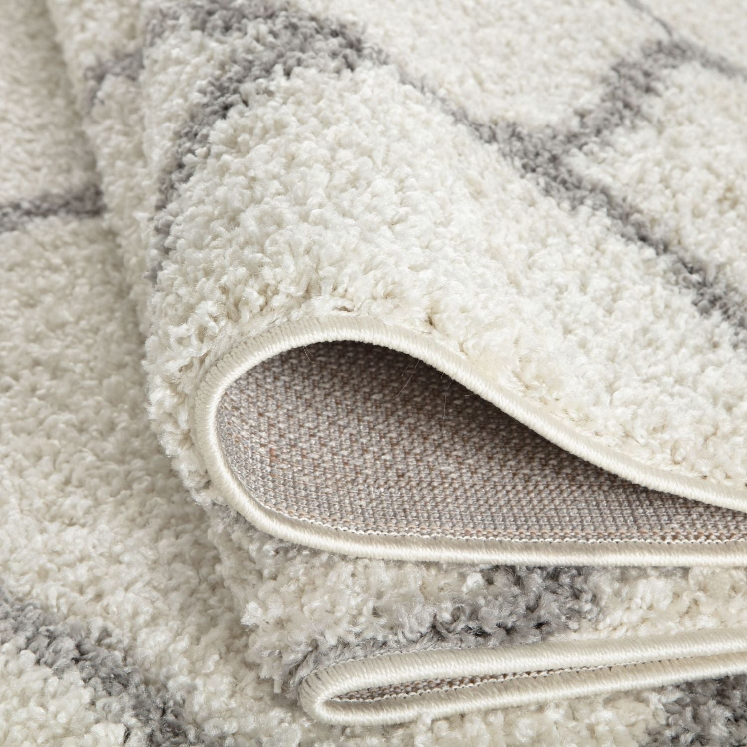 Moroccan Ivory Shaggy Rug