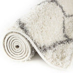 Moroccan Ivory Shaggy Rug