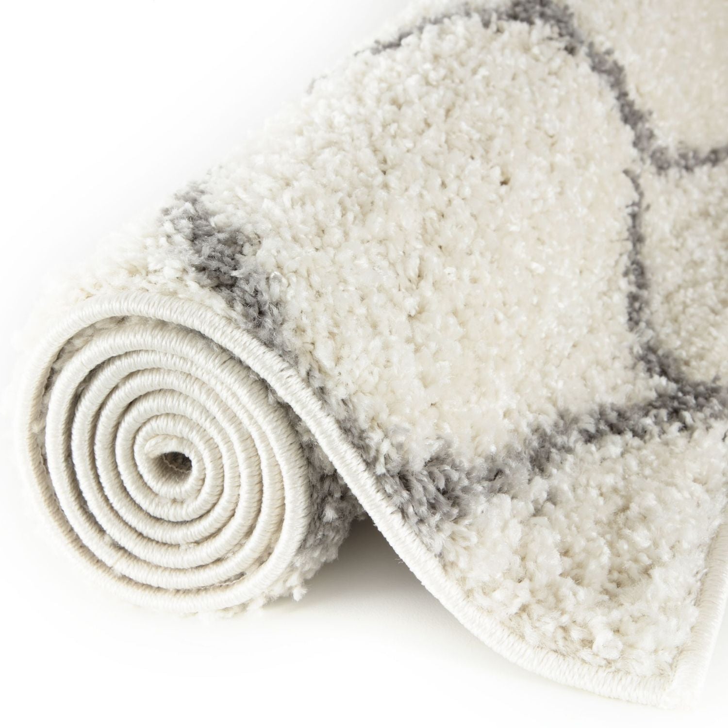 Moroccan Ivory Shaggy Rug