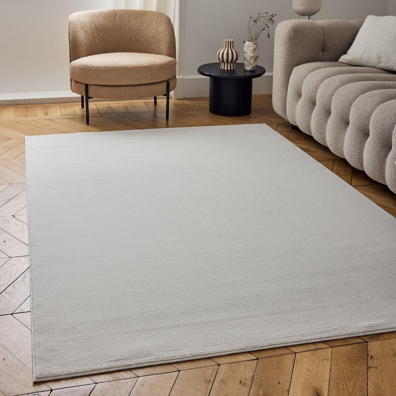 Carmel Cream Striped Rug