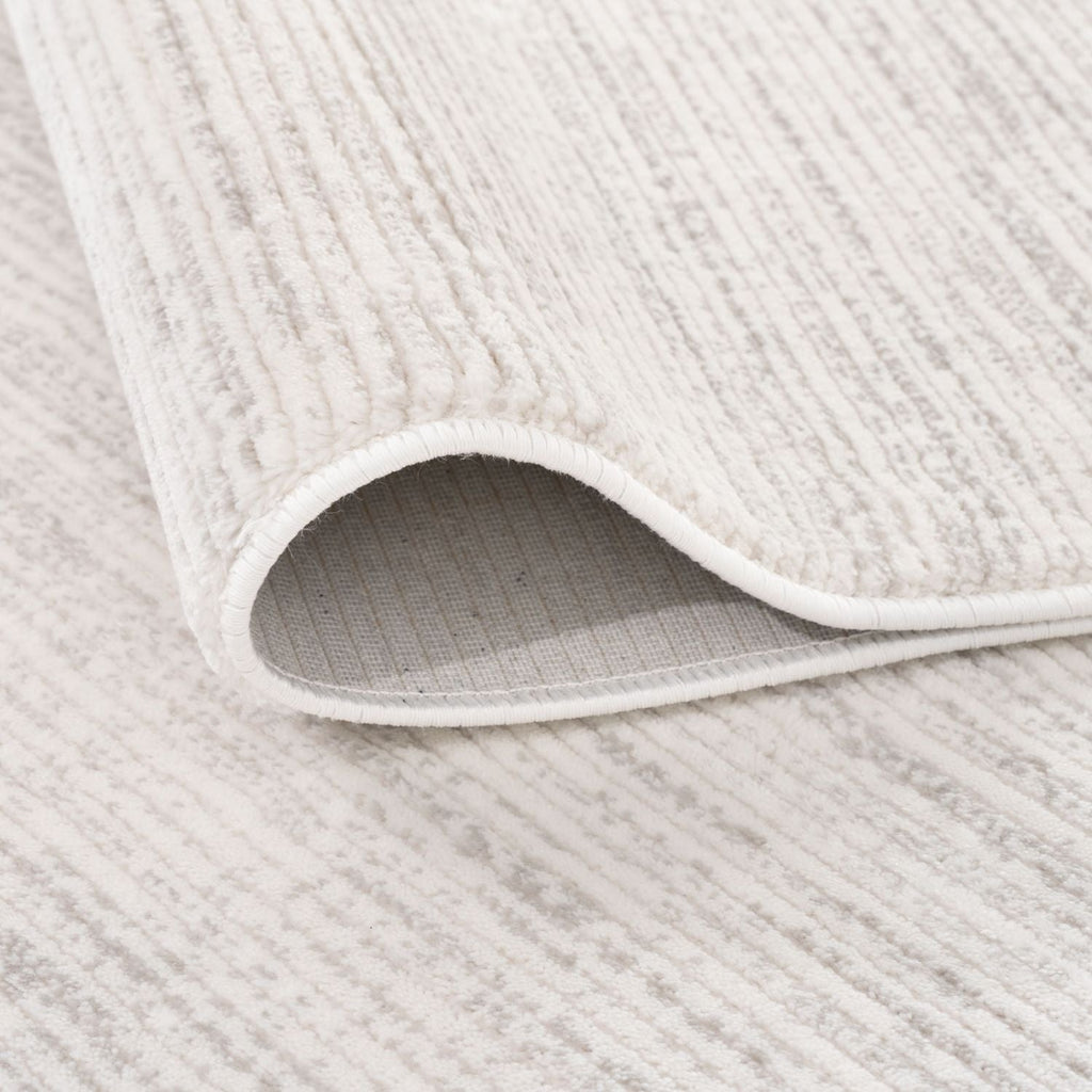Carmel Cream-Grey Striped Rug