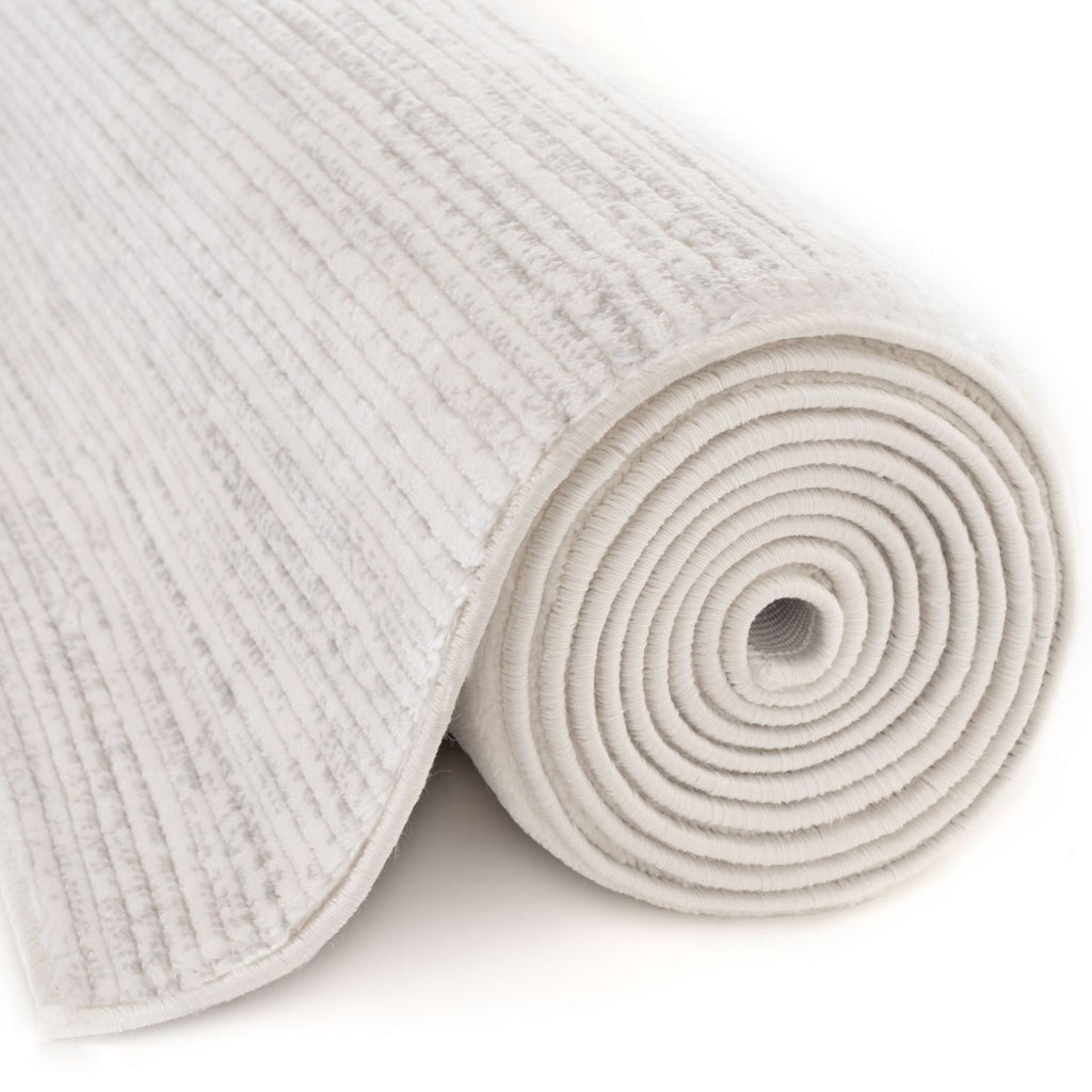 Carmel Cream-Grey Striped Rug
