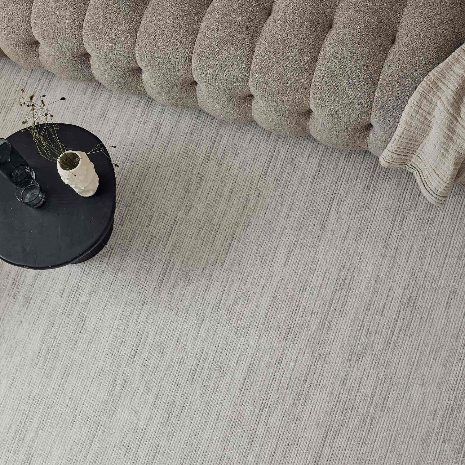 Carmel Cream-Grey Striped Rug