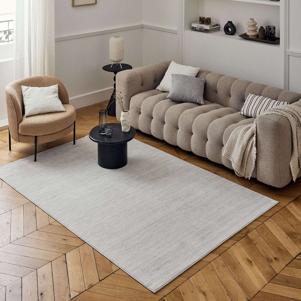 Carmel Cream-Grey Striped Rug