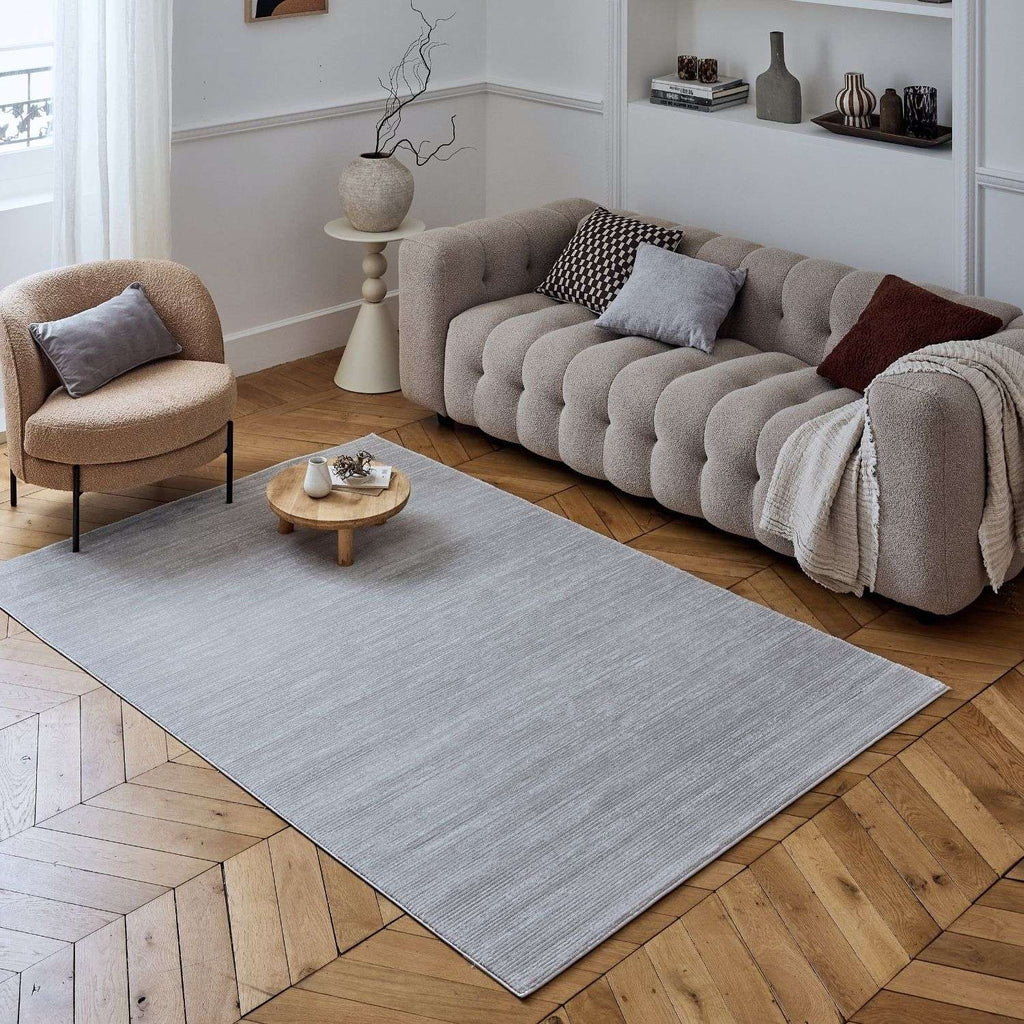 Carmel Grey-Cream Striped Rug