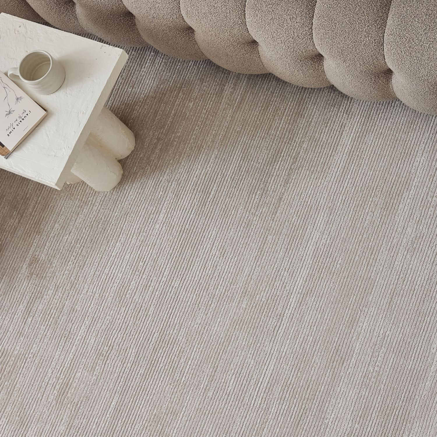 Carmel Beige-Cream Striped Rug