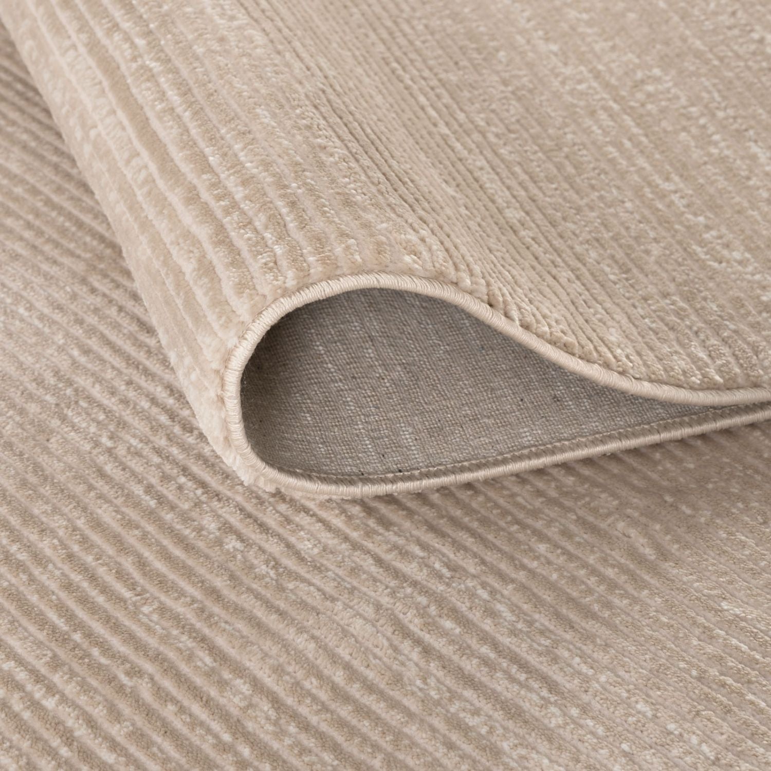 Carmel Beige-Cream Striped Rug