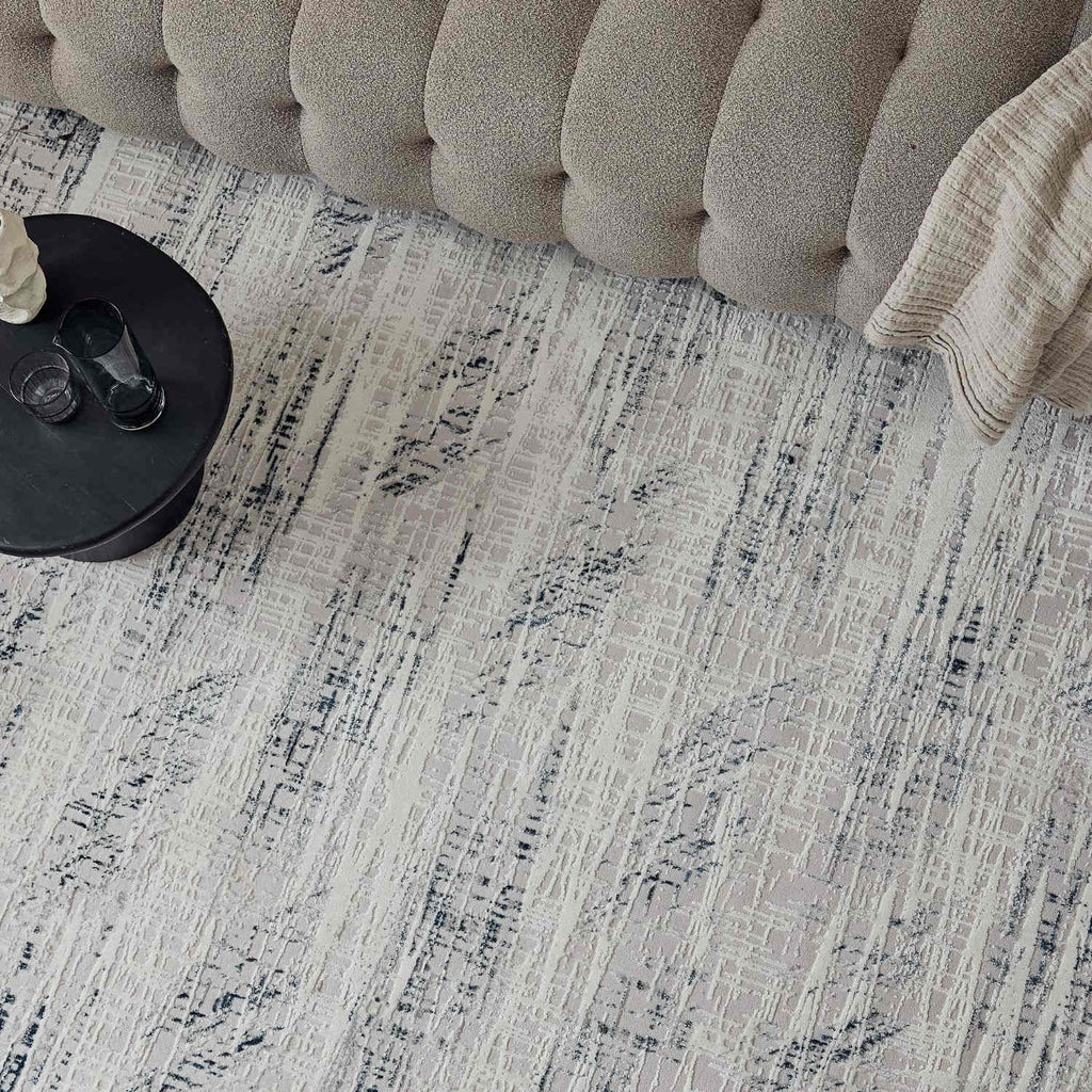 Carmel Cream-Blue Abstract Rug