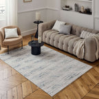 Carmel Cream-Blue Abstract Rug