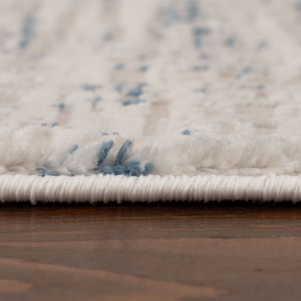 Carmel Cream-Blue Abstract Rug