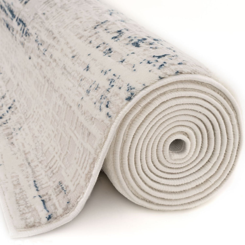 Carmel Cream-Blue Abstract Rug