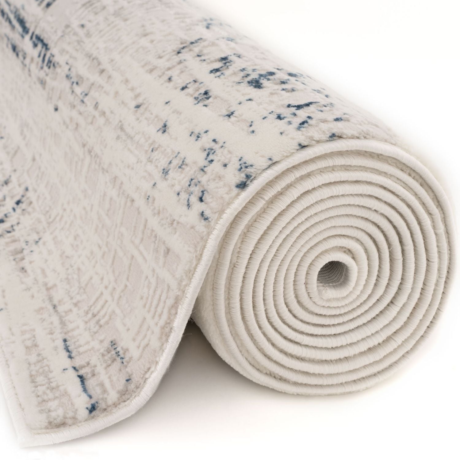 Carmel Cream-Blue Abstract Rug