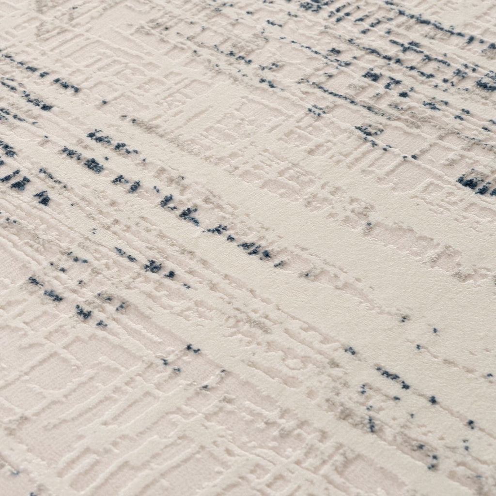 Carmel Cream-Blue Abstract Rug