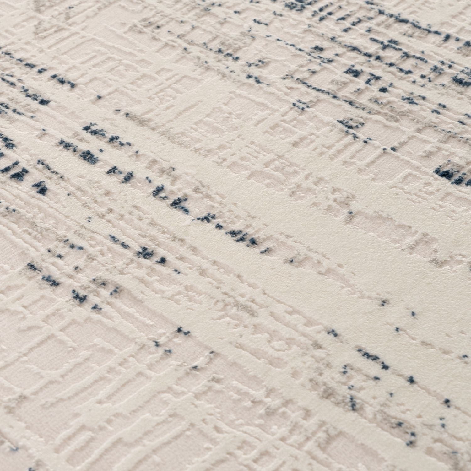 Carmel Cream-Blue Abstract Rug