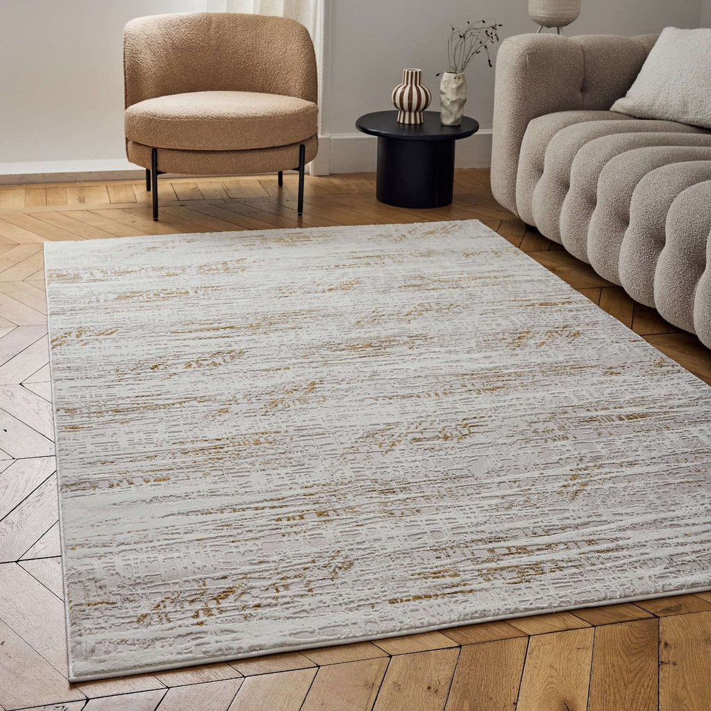 Carmel Cream-Gold Abstract Rug