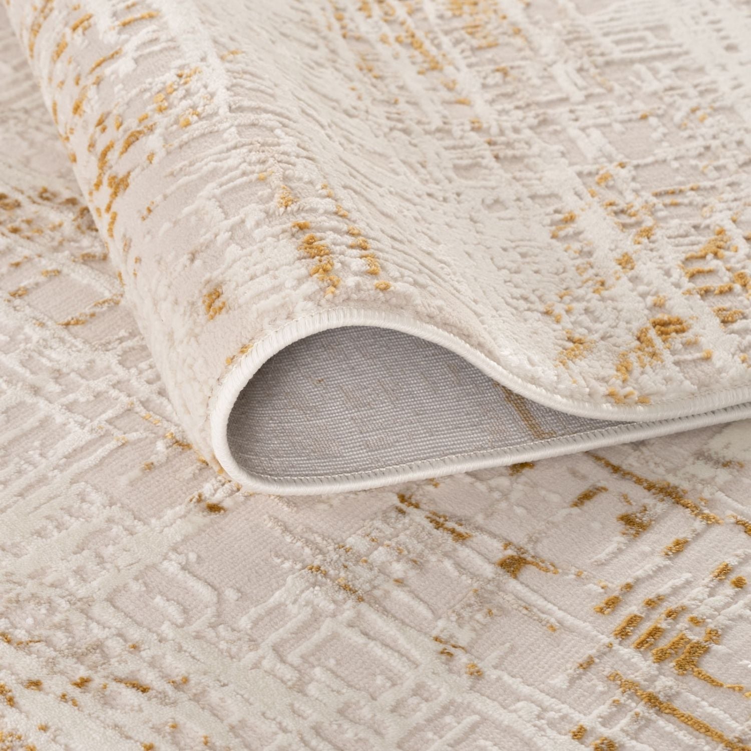 Carmel Cream-Gold Abstract Rug