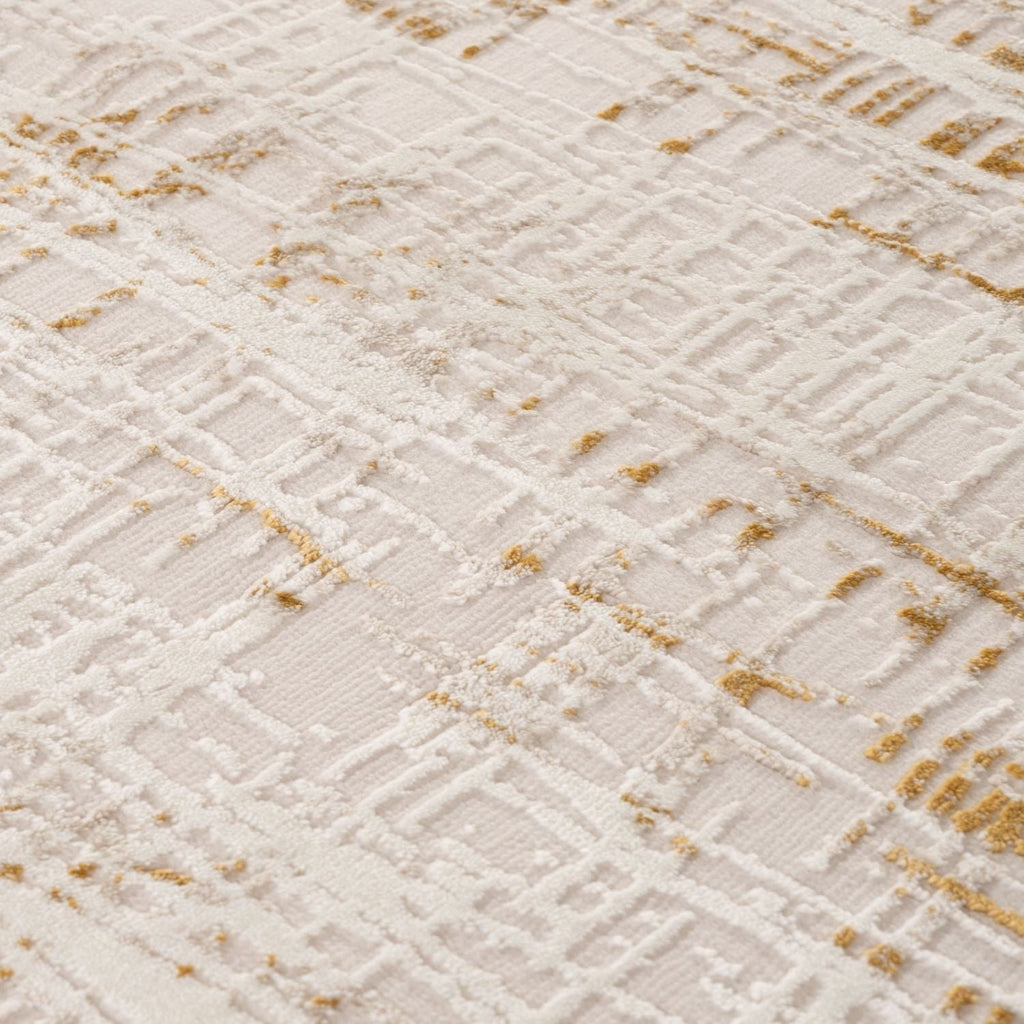 Carmel Cream-Gold Abstract Rug