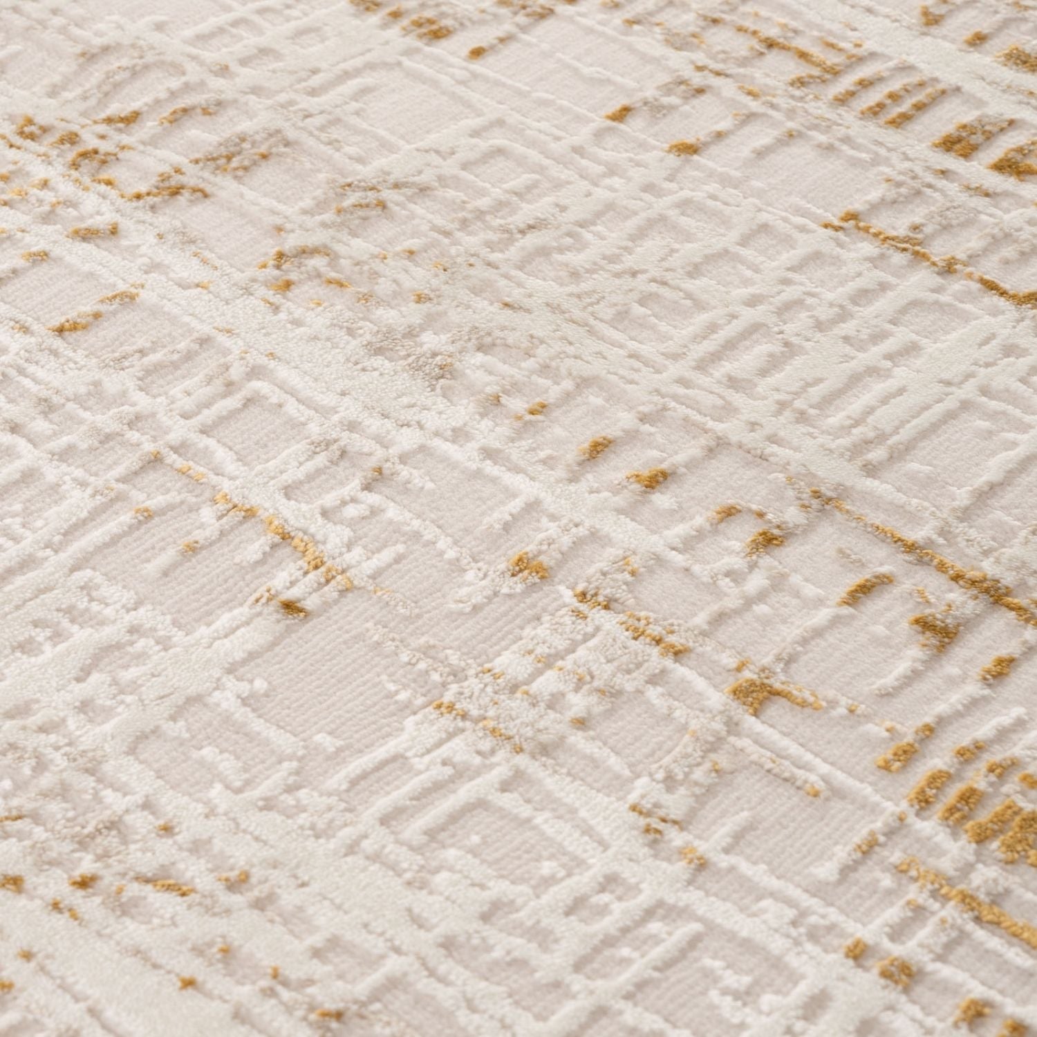 Carmel Cream-Gold Abstract Rug