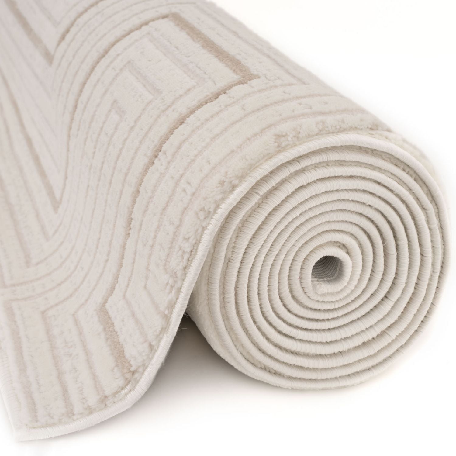 Carmel Cream-Beige Geometric Rug