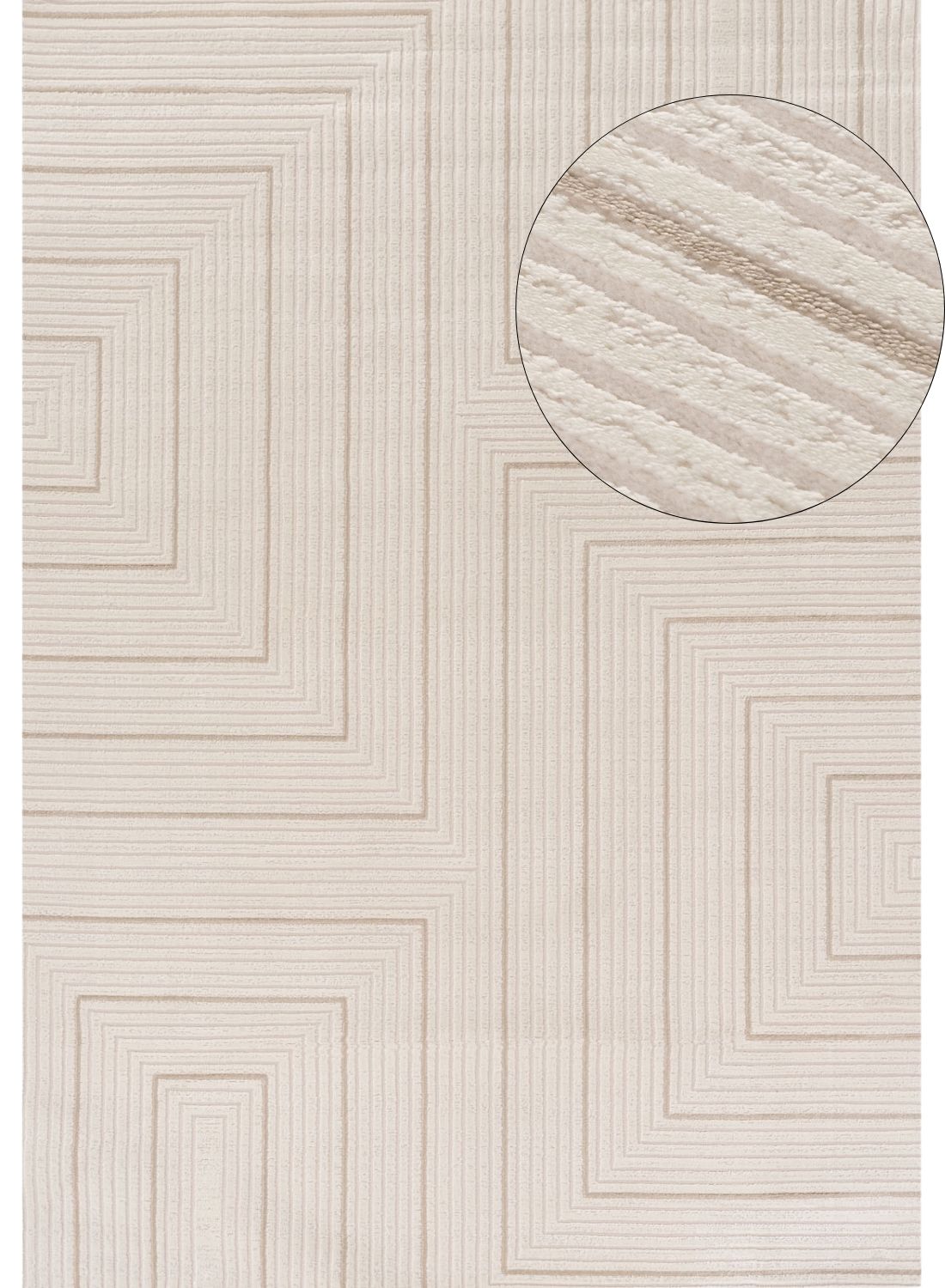 Carmel Cream-Beige Geometric Rug 240X340 cm