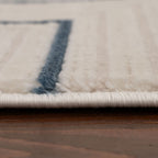 Carmel Cream-Blue Geometric Rug
