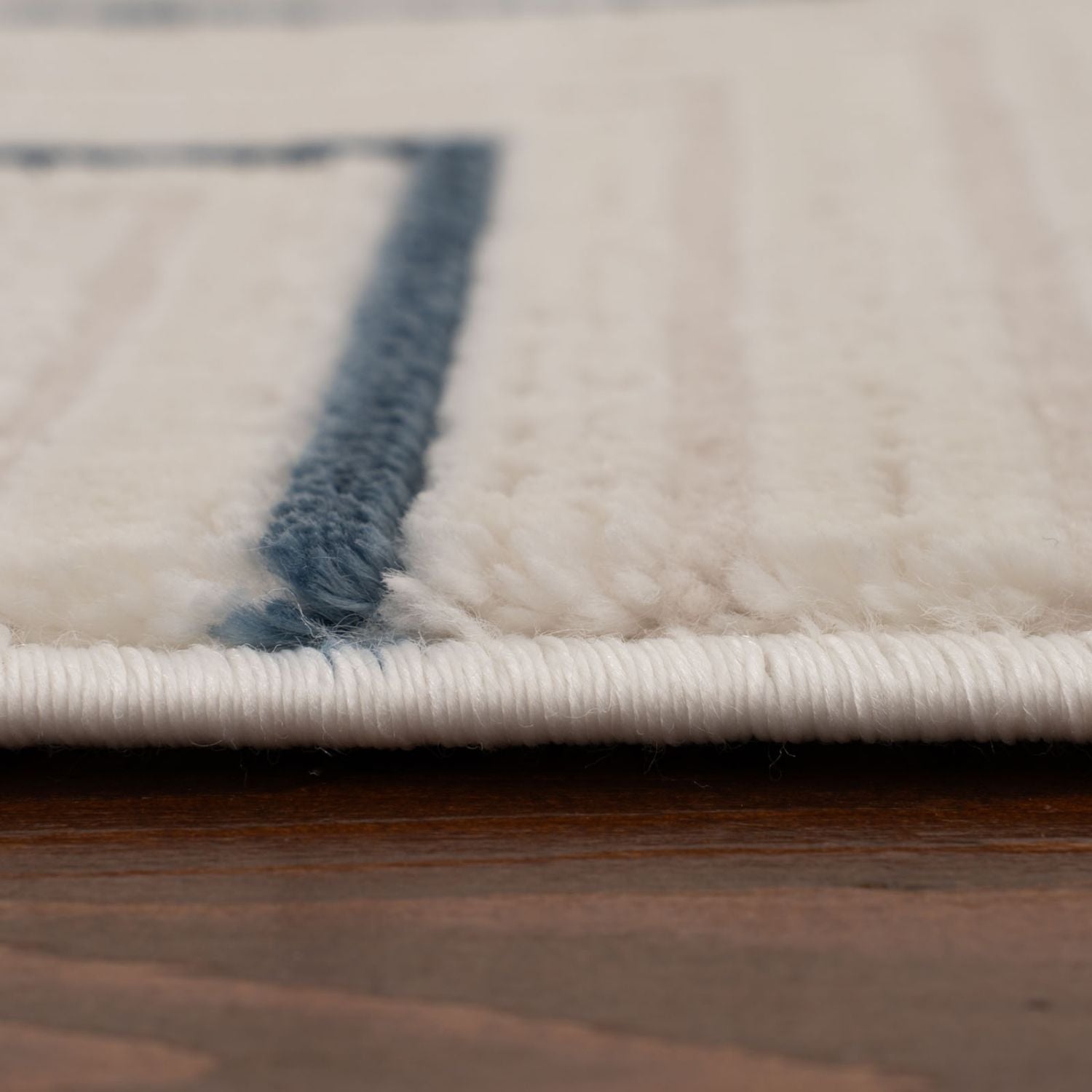 Carmel Cream-Blue Geometric Rug