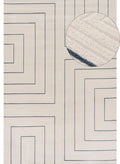 Carmel Cream-Blue Geometric Rug 240X340 cm