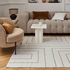 Carmel Cream-Gold Geometric Rug