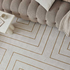 Carmel Cream-Gold Geometric Rug