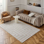 Carmel Cream-Gold Geometric Rug