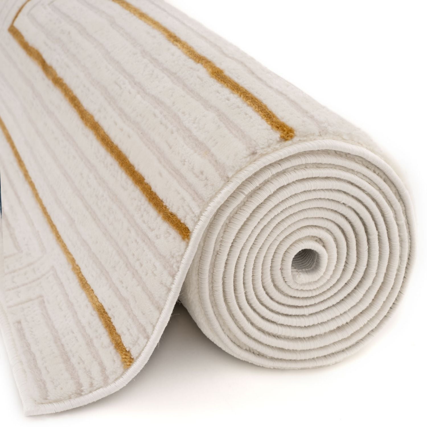 Carmel Cream-Gold Geometric Rug