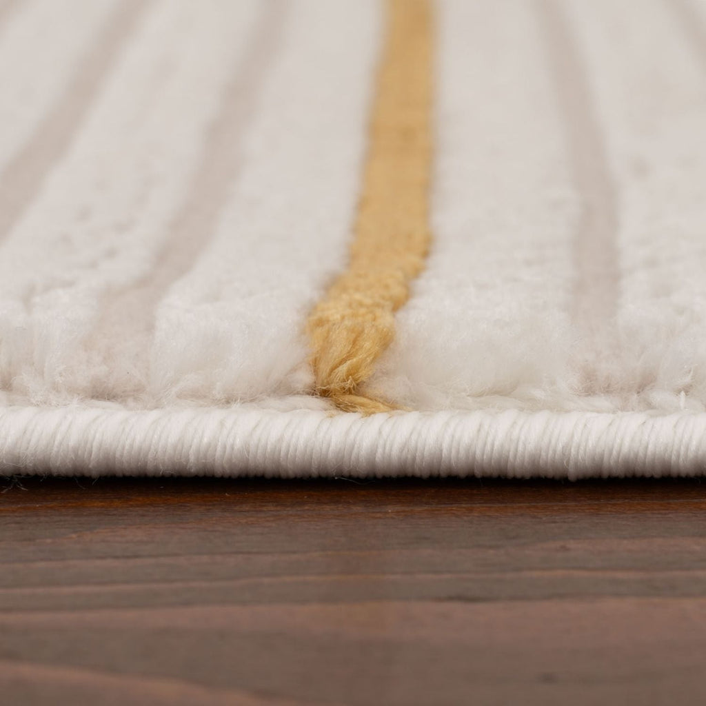 Carmel Cream-Gold Geometric Rug