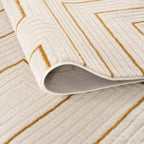 Carmel Cream-Gold Geometric Rug