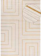 Carmel Cream-Gold Geometric Rug 240X340 cm