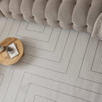 Carmel Cream-Grey Geometric Rug