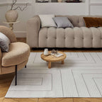 Carmel Cream-Grey Geometric Rug