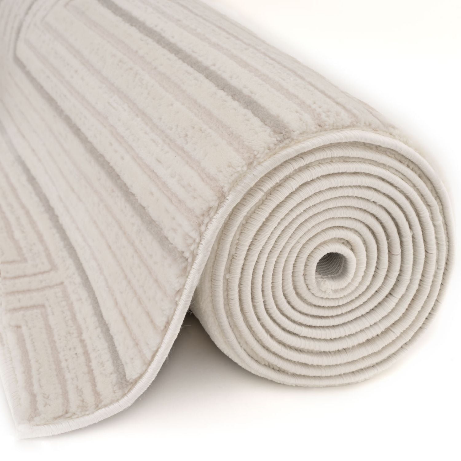 Carmel Cream-Grey Geometric Rug
