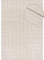 Carmel Cream-Grey Geometric Rug 240X340 cm
