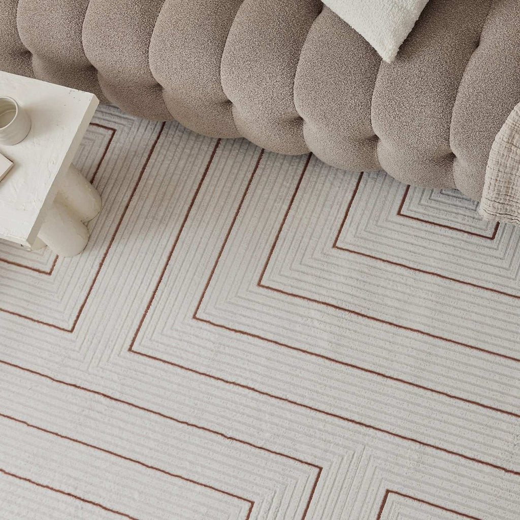Carmel Cream-Terra Geometric Rug