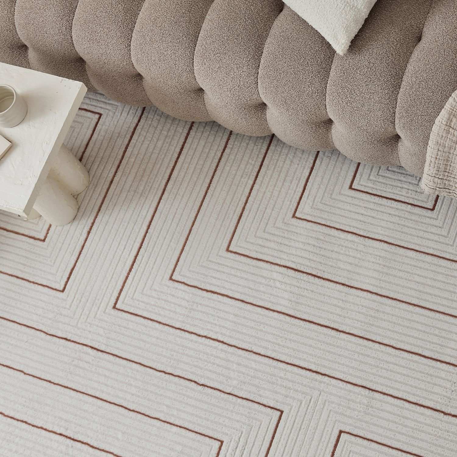 Carmel Cream-Terra Geometric Rug