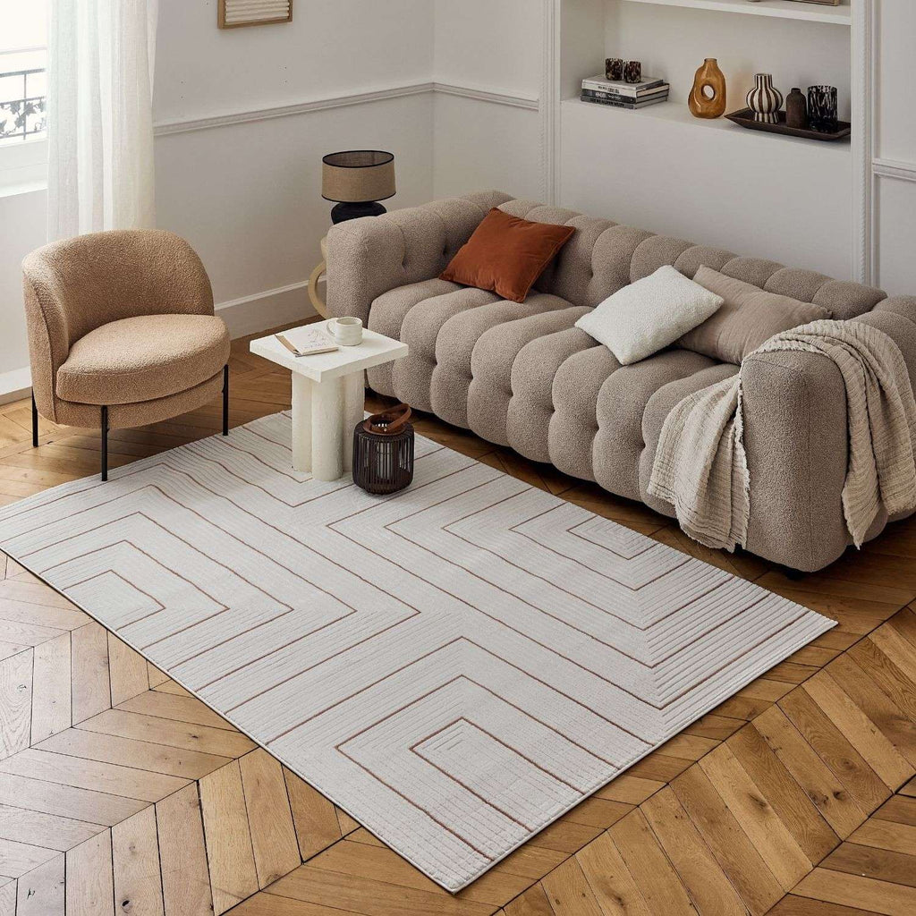 Carmel Cream-Terra Geometric Rug