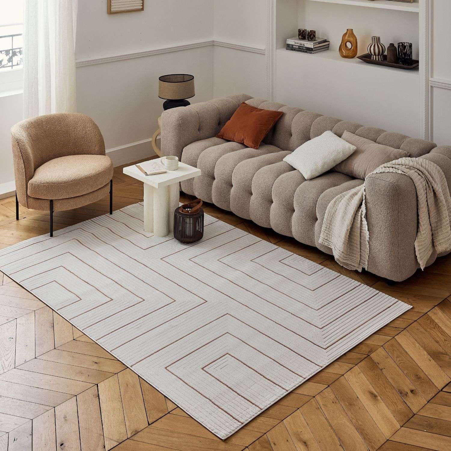 Carmel Cream-Terra Geometric Rug