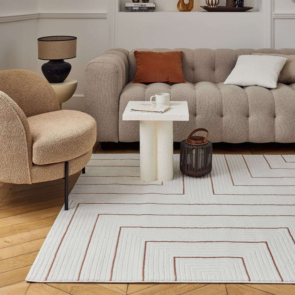 Carmel Cream-Terra Geometric Rug