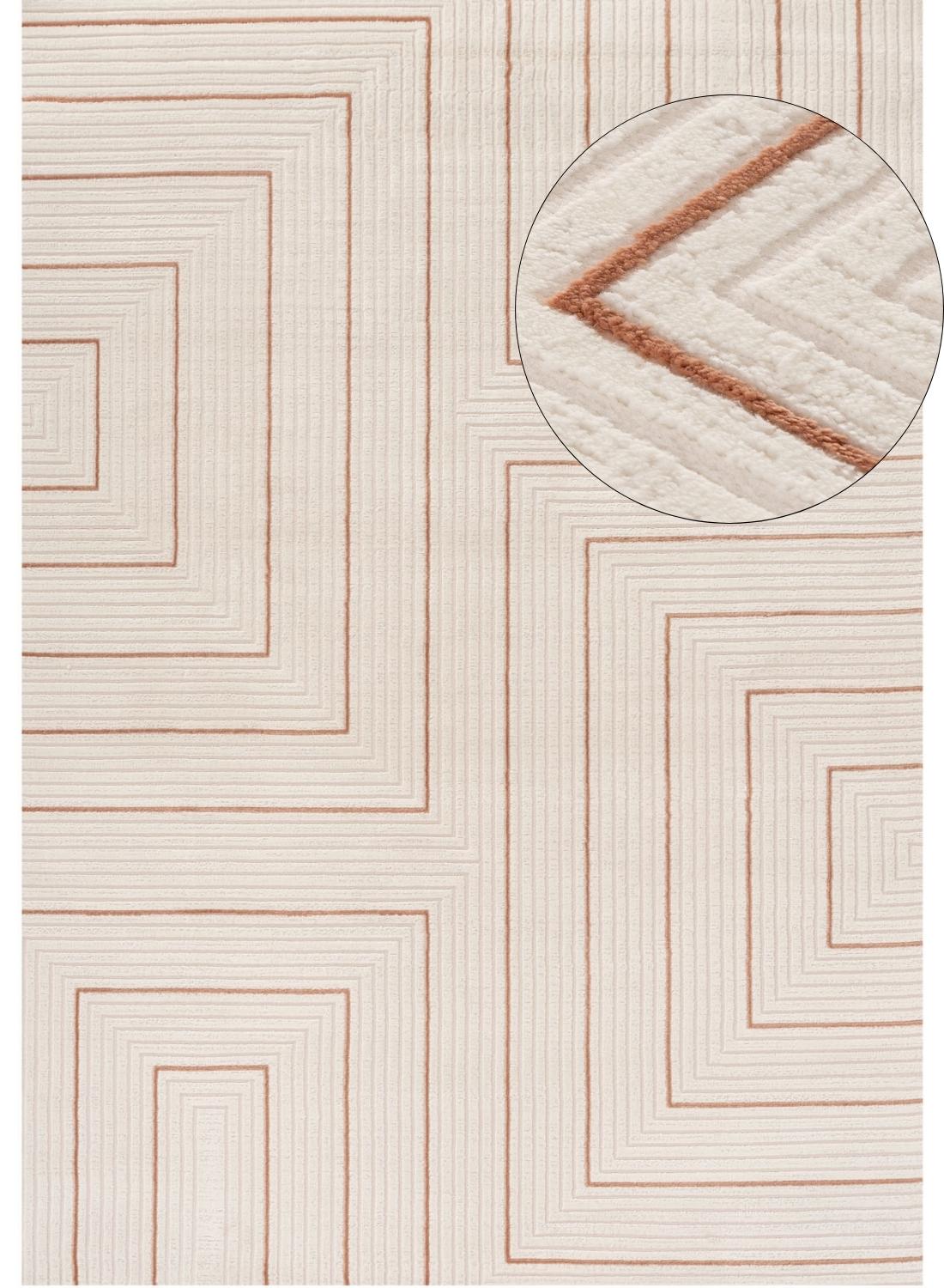 Carmel Cream-Terra Geometric Rug 240X340 cm