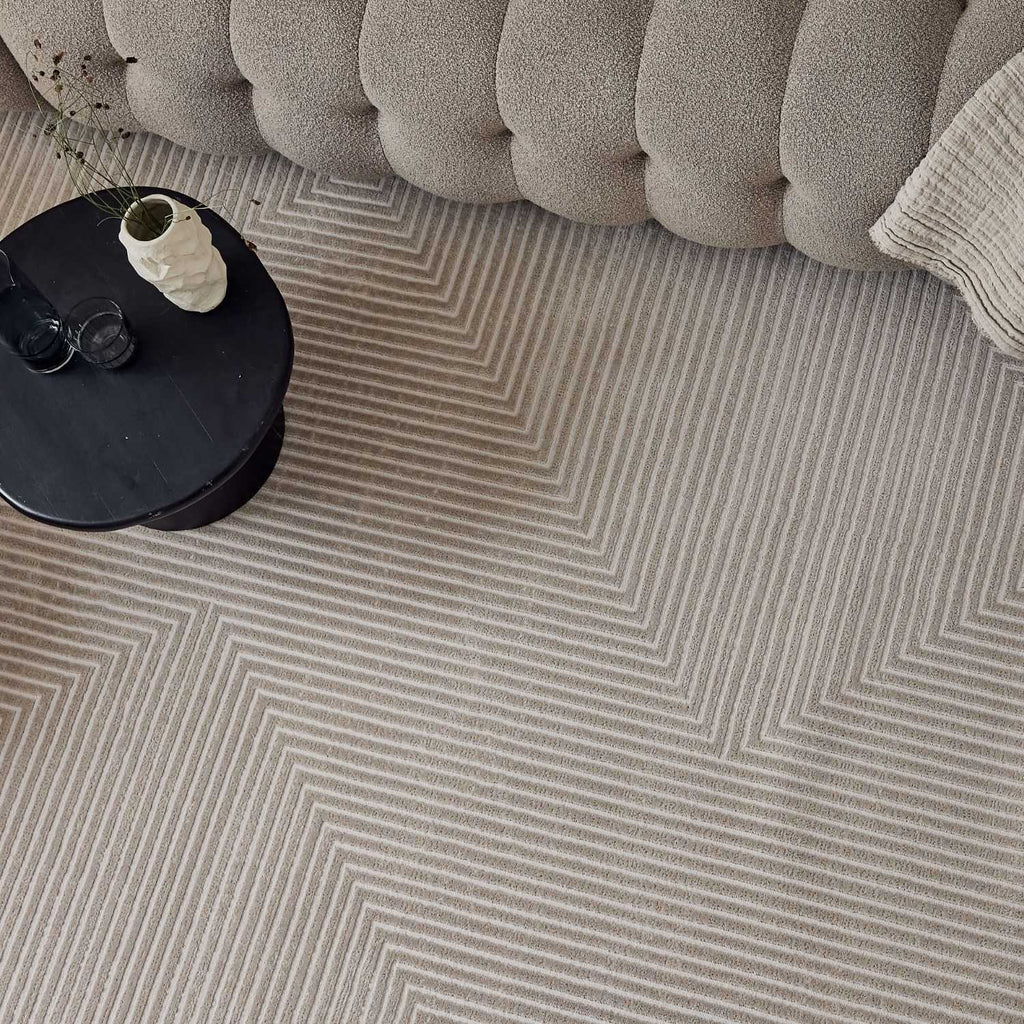 Carmel Beige-Cream Geometric Rug