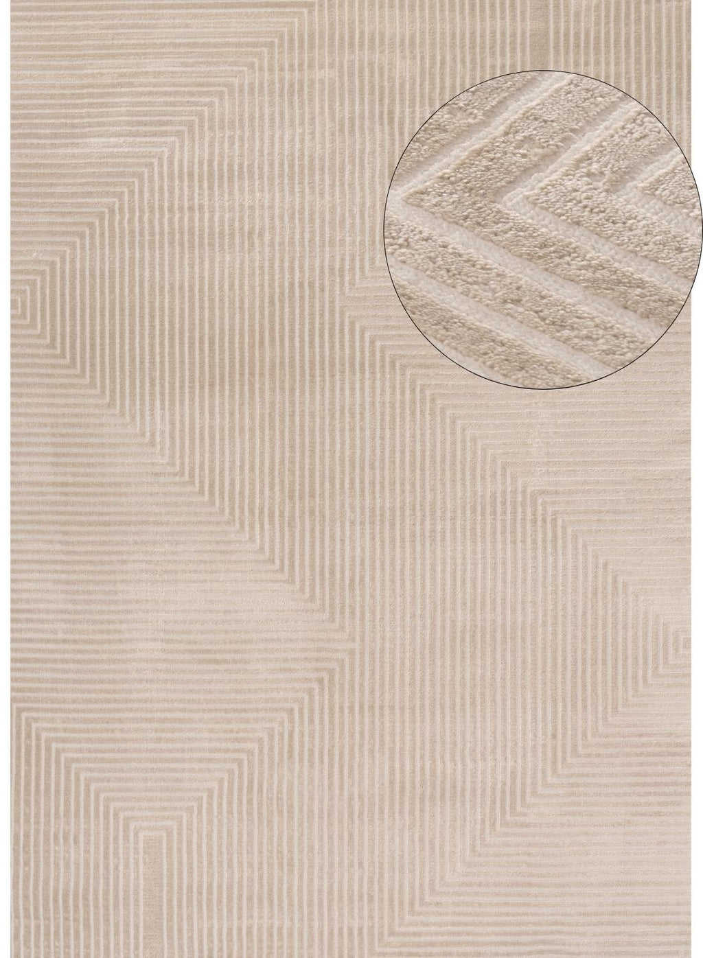 Carmel Beige-Cream Geometric Rug 240X340 cm