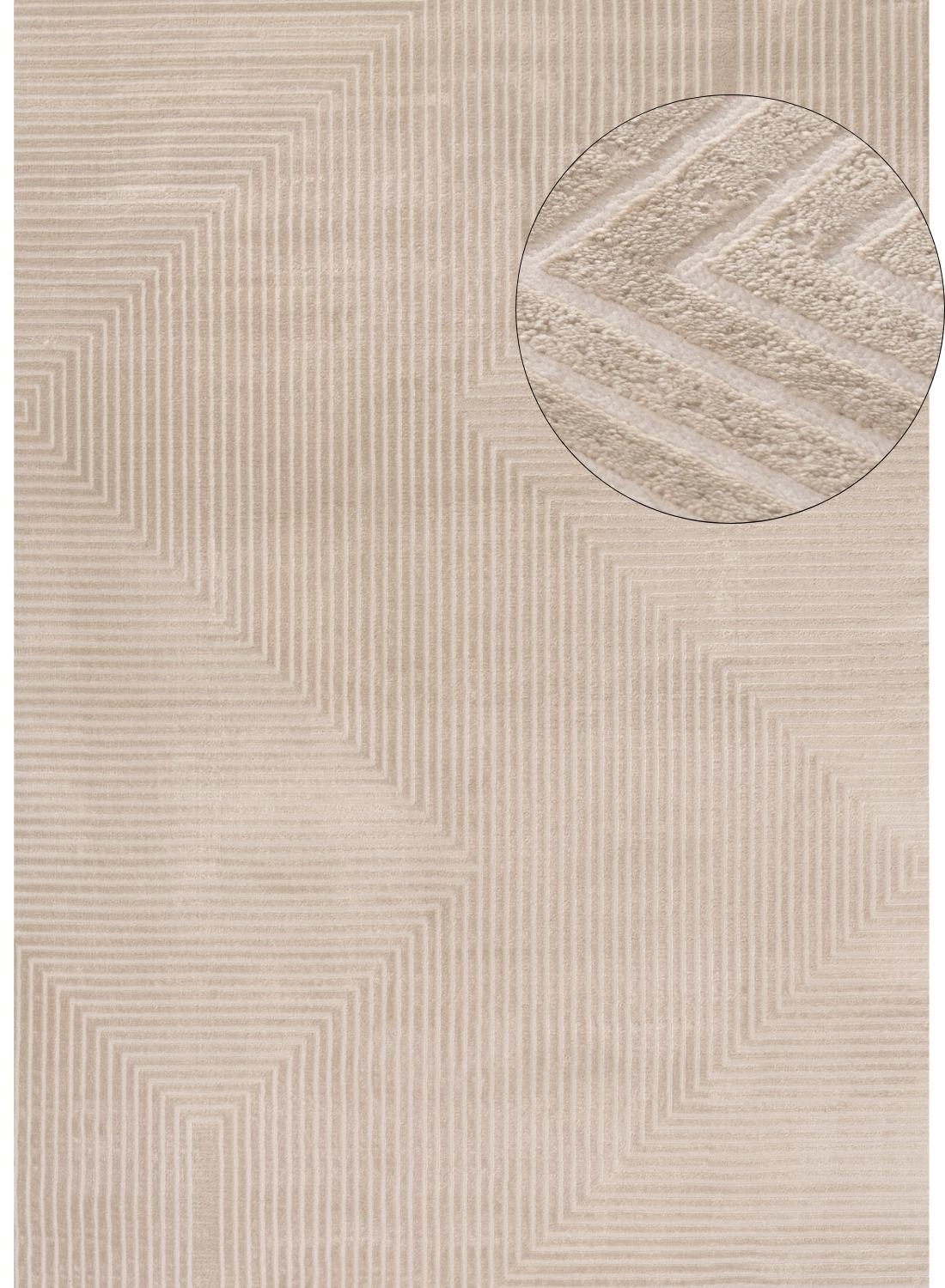 Carmel Beige-Cream Geometric Rug 240X340 cm