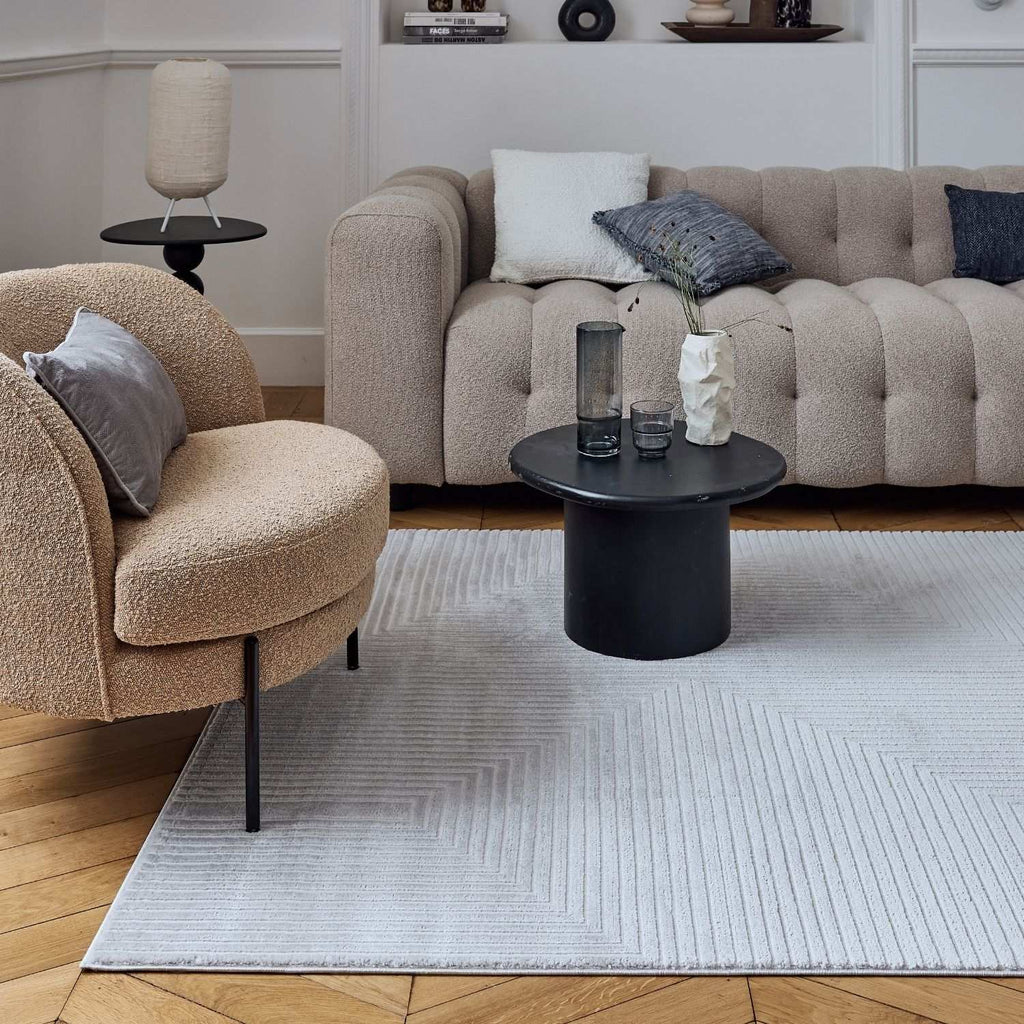 Carmel Grey-Cream Geometric Rug