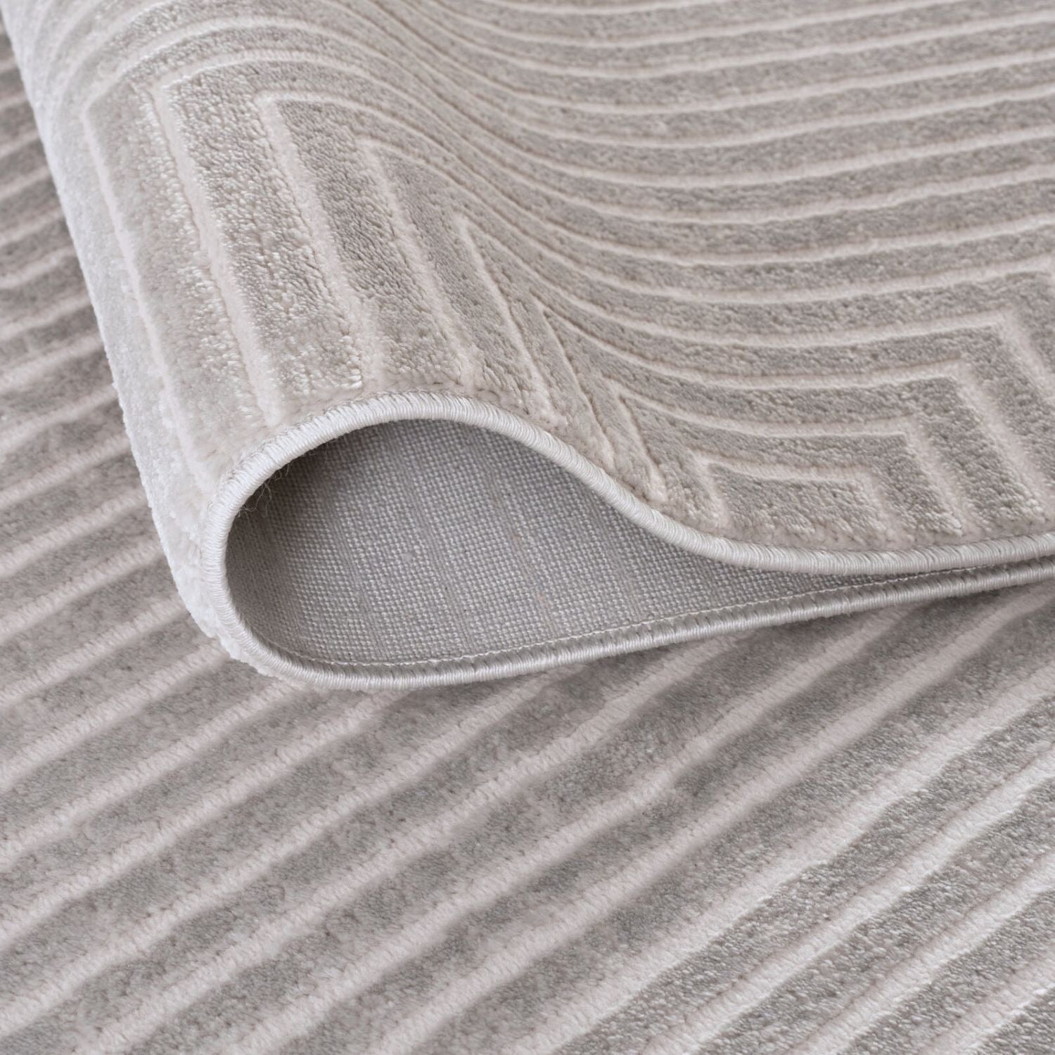 Carmel Grey-Cream Geometric Rug